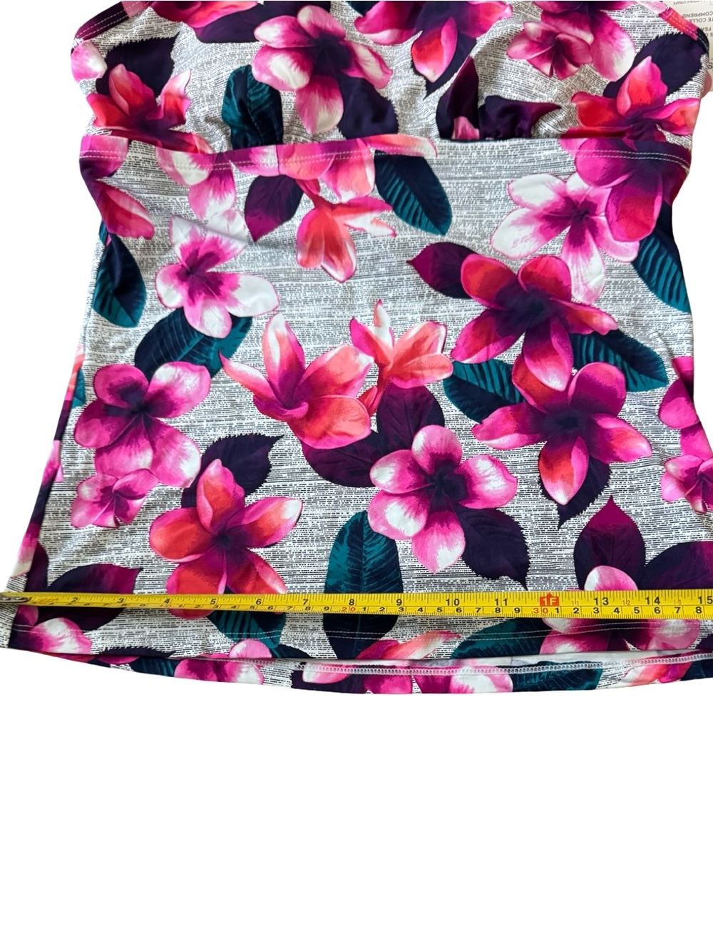 Krista Sport Tankini Top Pink Floral UPF 50+ Cross Back Built-In Bra NWT - Picture 12 of 16